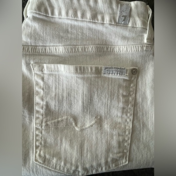 🤍7️⃣NWOT SEVEN FOR ALL MANKIND white jeans size 31.  Awesome fit & stretch! - Picture 6 of 8